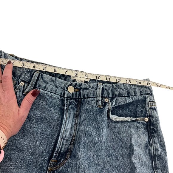 Good American Distressed Blue Jeans Size 10/30 Cotton  Straight Leg Denim Pants - Picture 8 of 8